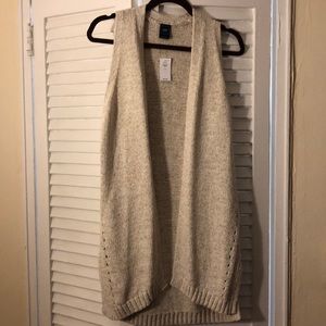 Cotton open light sweater vest